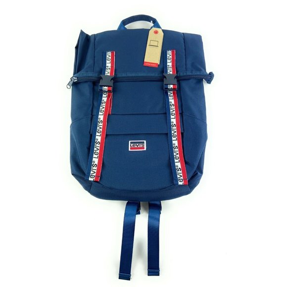Levi's Padded Laptop Sleeve Navy Blue Backpack Size OS